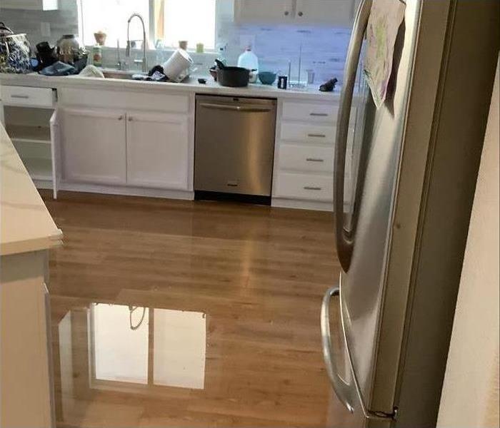 Standing water in kitchen floor